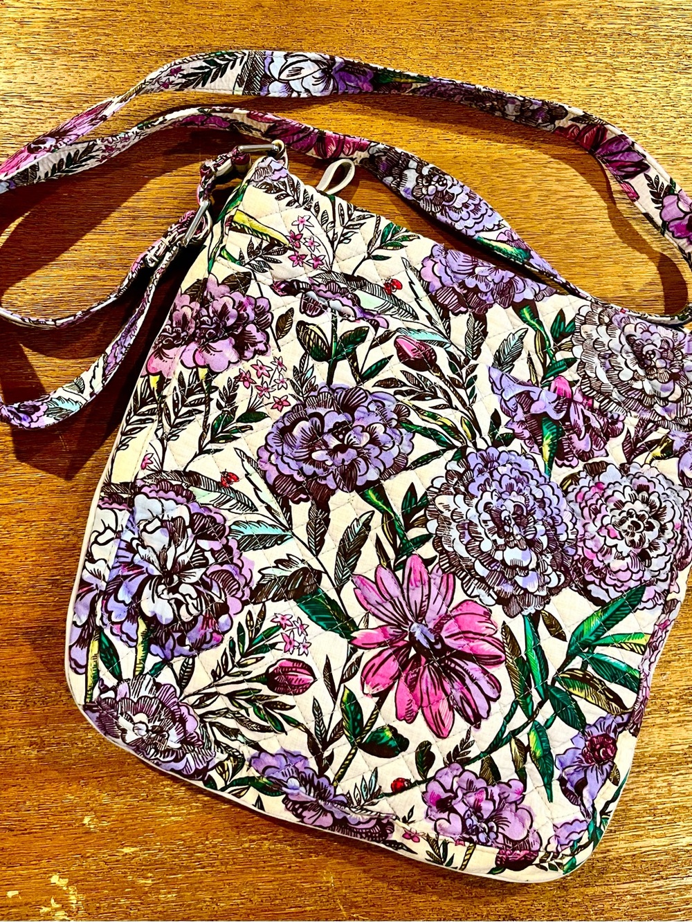 Vera Bradley Floral Crossbody in Lavender/White combo